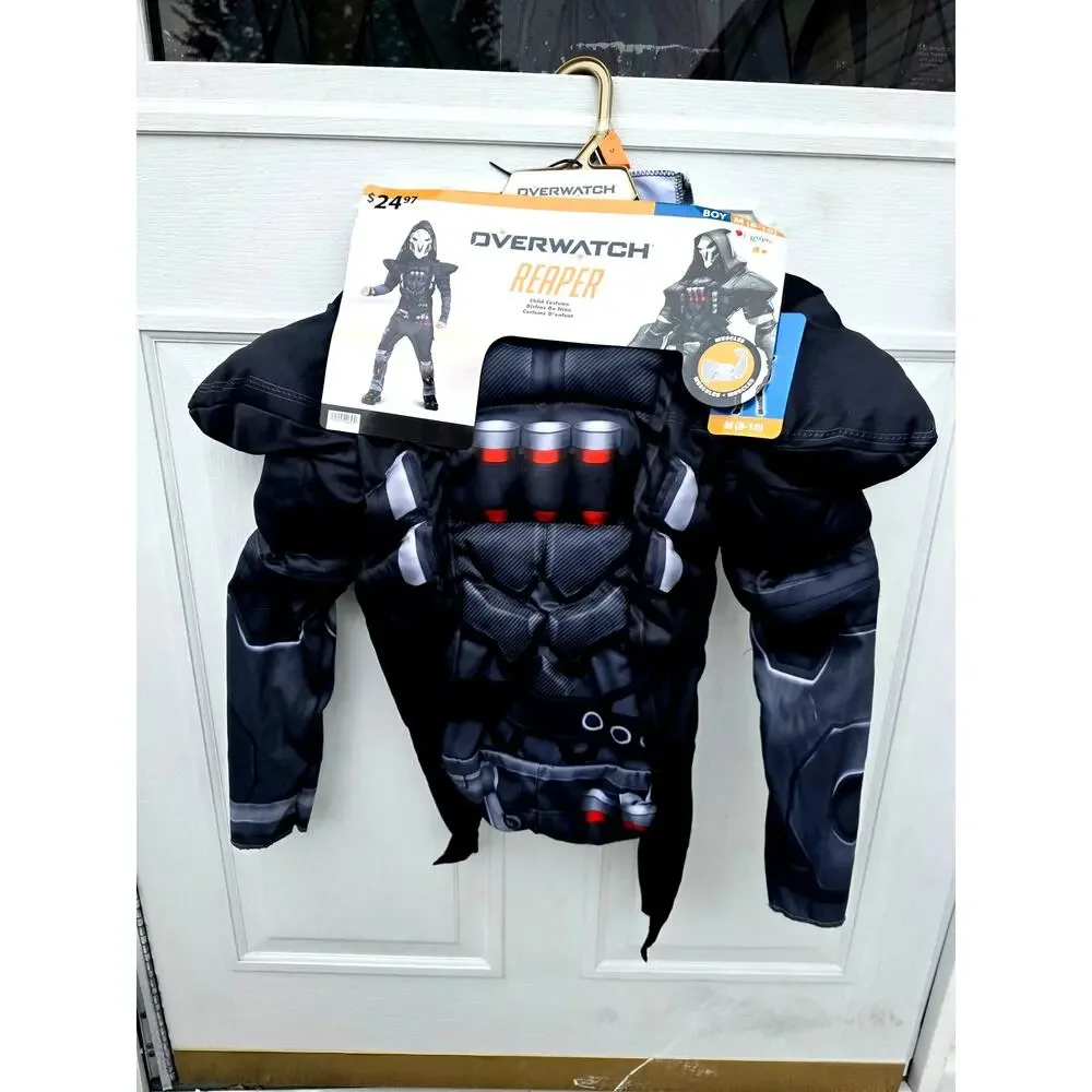 New Disguise - Overwatch Reaper Halloween Muscle Costume Size M 8-10 Boy's